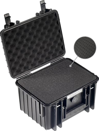 B&W Type 2000 utendørs kameraboks (sort)