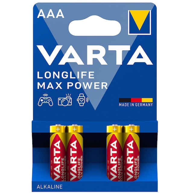 Varta Longlife Max Power AAA batteri (4-pakk)