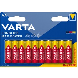 Varta Longlife Max Power AA batteri (10-pakk)