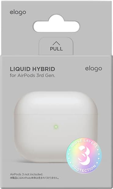 Elago AirPod 3 Liquid Hybrid deksel (hvit)