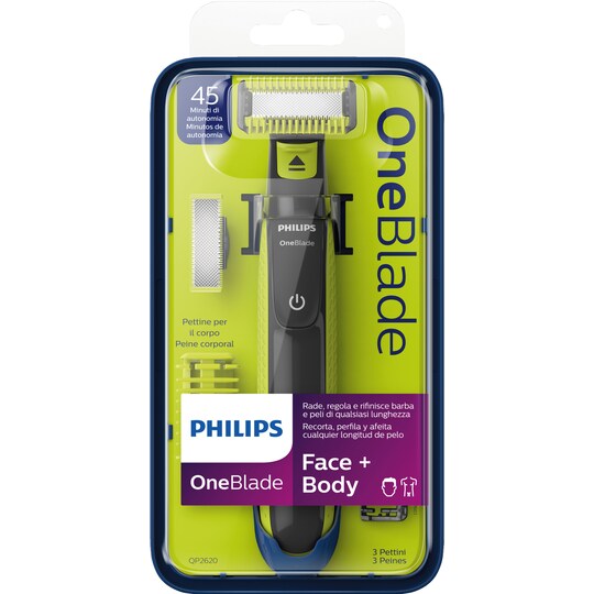 Philips OneBlade trimmer til ansikt og kropp QP2620/20V2