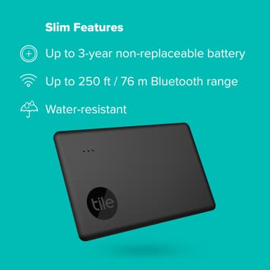 Tile Slim (2022) sporingsbrikke 1-pakk (sort)