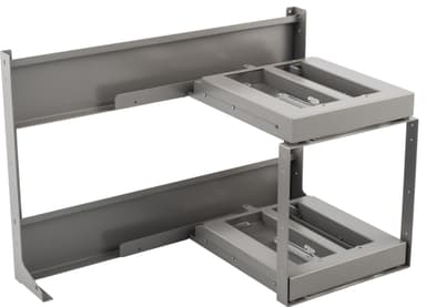 Epoq FlyBox 100 cm uttrekkbare skinner for hjørneskap (grå)