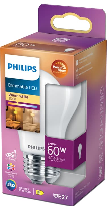 Philips Classic LED lyspære 6W E27