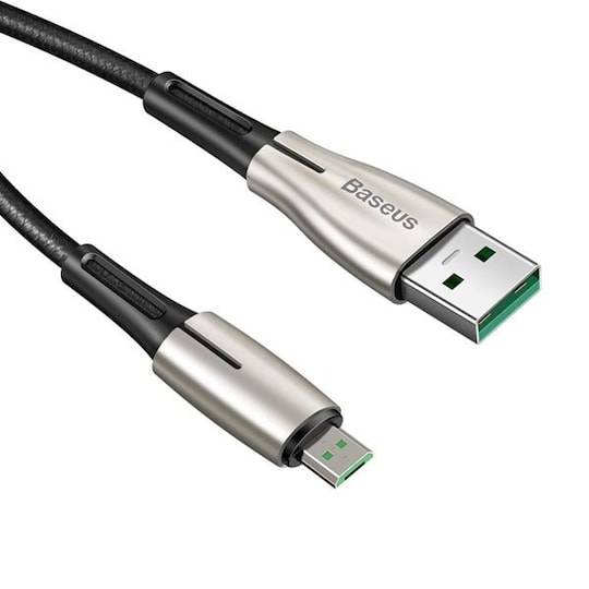 Baseus Waterdrop USB - microUSB 4A 2 m Sort