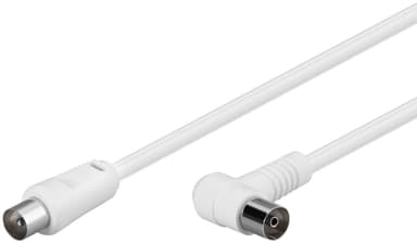 Vinklet antennekabel (80 dB), 2x skjermet
