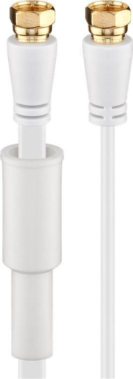 Goobay Flat SAT-antennekabel (80 dB), 2x skjermet, værbestandig