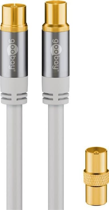 Goobay TV-antennekabel (135 dB), 4x skjermet