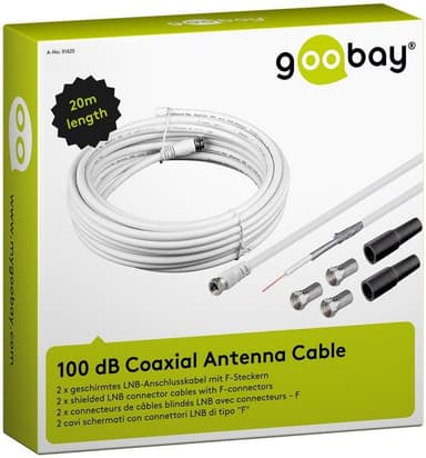 Goobay 100 dB koaksialantennekabelsett