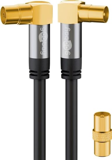 Goobay TV-antennekabel (135 dB), 4x skjermet
