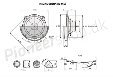 Pioneer TS-G130C 13 cm. højttalersystem