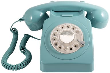 GPO 746 Retro Dreieskivetelefon - Blå