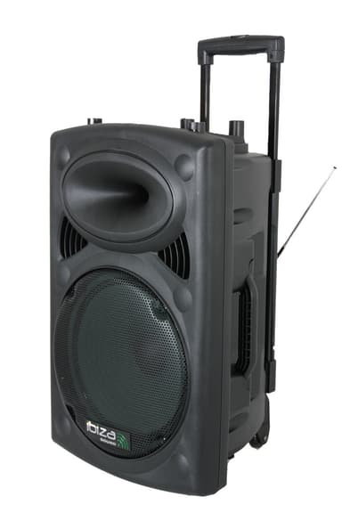 Ibiza bærbar høyttaler med 15"" bass (svart, 800 watt)