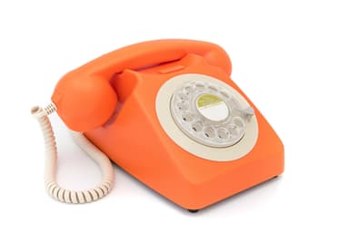 GPO 746 Retro Dreieskivetelefon - Oransje