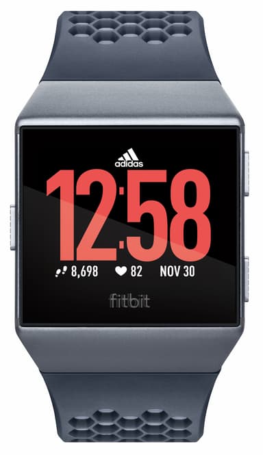 Fitbit Ionic: Adidas Ed. smartklokke (blekkblå/sølv)