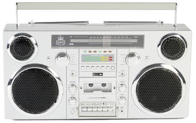 GPO BROOKLYN Ghettoblaster, sølv