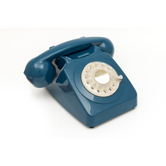 GPO 746 Retro Dreieskivetelefon - Mørkeblå