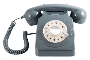 GPO 746 Retro Dreieskivetelefon - Grå