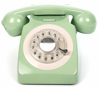 GPO 746 Retro Dreieskivetelefon - Grønn