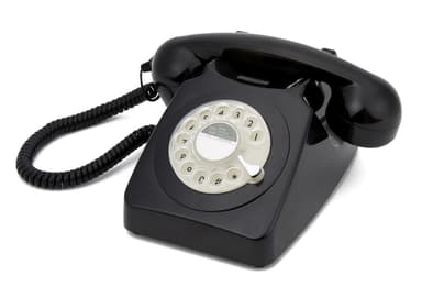 GPO 746 Retro Dreieskivetelefon - Svart