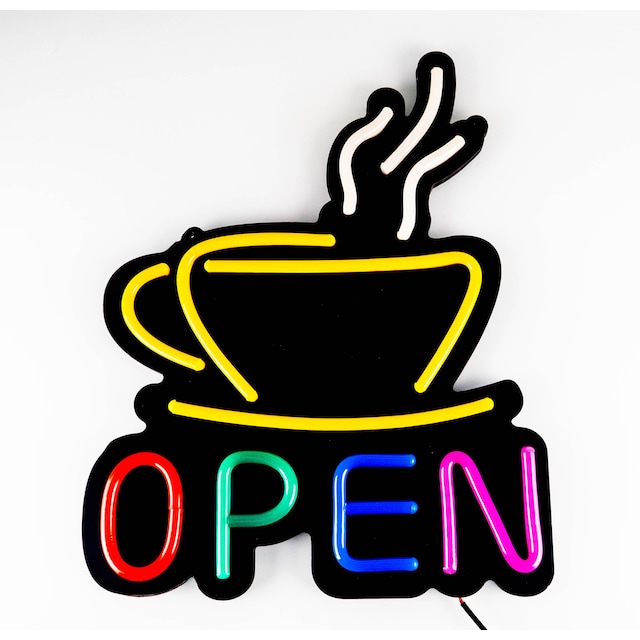 Neonskilt ""Coffee Open""