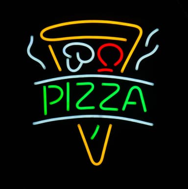 Neonskilt 55cm ""Pizza""