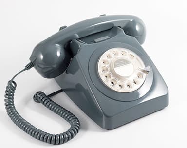 GPO 746 Retro Dreieskivetelefon - Grå