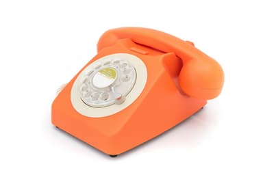 GPO 746 Retro Dreieskivetelefon - Oransje