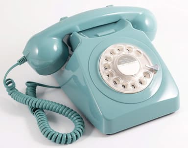 GPO 746 Retro Dreieskivetelefon - Blå