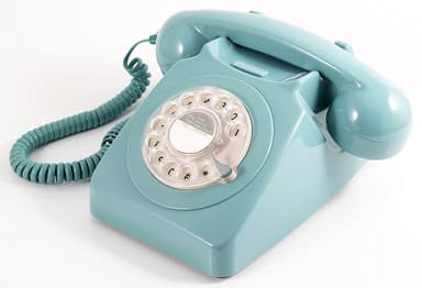 GPO 746 Retro Dreieskivetelefon - Blå