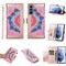 Flower Lommebokdeksel 4-kort Samsung Galaxy S22 Plus - Rosa