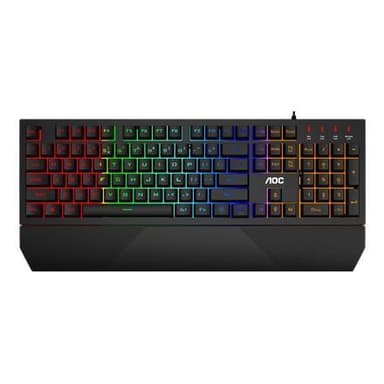 AOC Gaming Keyboard GK200 RGB LED-lys, QWERTY, Svart, Kablet, USB, Mekanisk følelsestaster