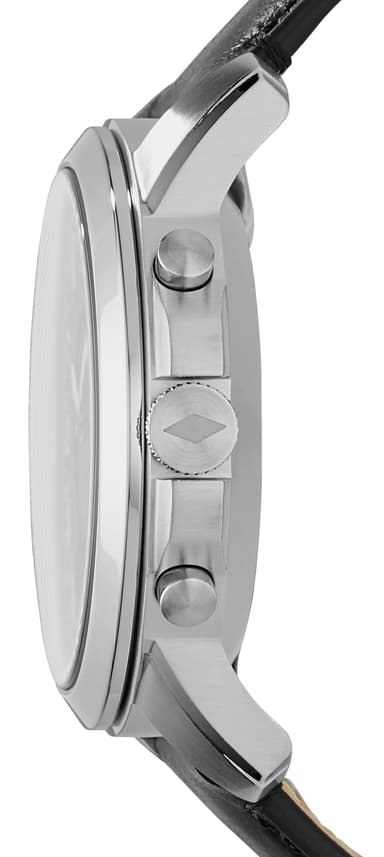 Fossil Q Hybrid smartklokke for menn (sort lær)