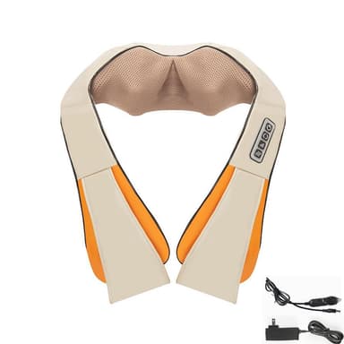 Elektrisk Shiatsu massasjepute med varme for nakke/skulder Beige