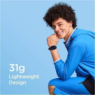 Amazfit Bip U Smartklokke, GPS (satellitt), Reflekterende fargeskjerm, Touchscreen, Pulsmåler, Vanntett, Bluetooth, Polykarbonat, Onyx Black