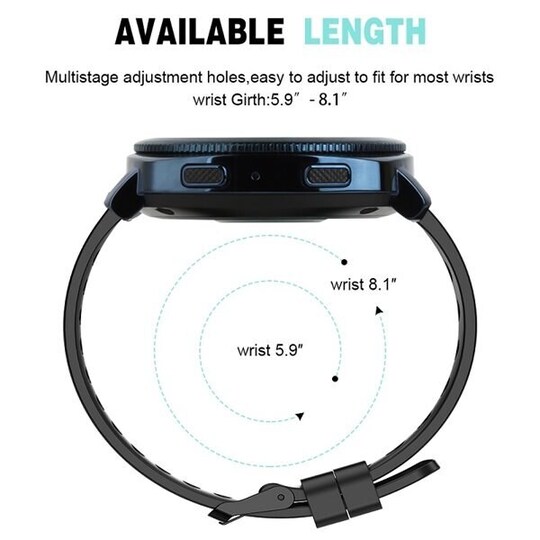 Armbånd i silikon til Samsung Smart Watches 22mm - Hvit