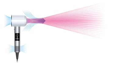 Dyson Supersonic hårføner 30968 (hvit/sølv)