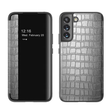Crocodile Flipdeksel Samsung Galaxy S22 Plus  - Sølv