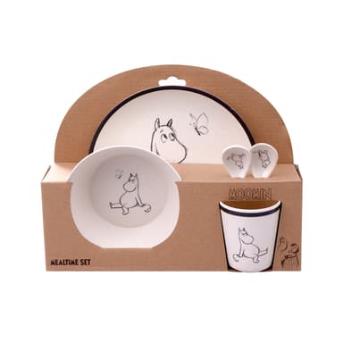 Moomin - 100% Melamine 5 pcs package (plate, bowl, tumbler, 2 spoons)