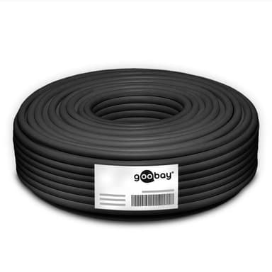 Goobay CAT 6 utendørs nettverkskabel, S/FTP (PiMF), svart, 100m