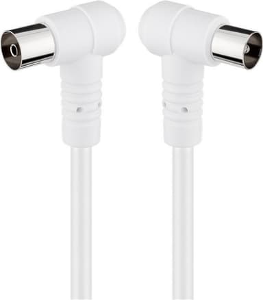 Goobay Vinklet antennekabel (80 dB), 2x skjermet