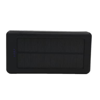 Solcellelader powerbank med solceller 20000 mAh Svart