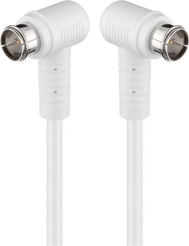 Goobay Vinklet SAT -antennekabel (80 dB), 2x skjermet