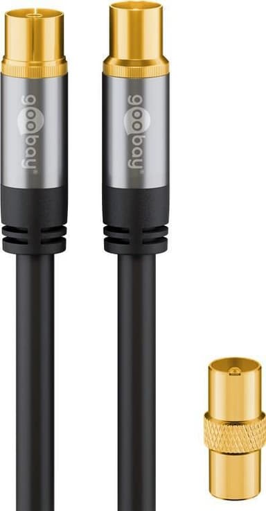 Goobay TV-antennekabel (135 dB), 4x skjermet