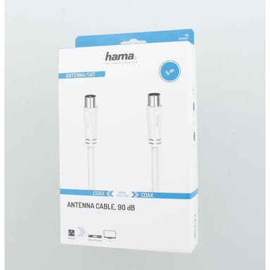 Hama 90dB antennekabel (hvit, 5 m)