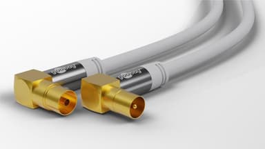 Goobay TV-antennekabel (135 dB), 4x skjermet