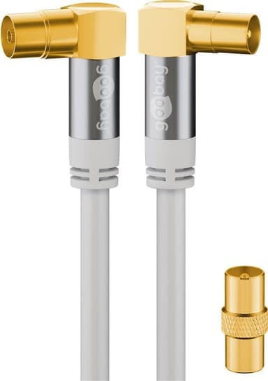 Goobay TV-antennekabel (135 dB), 4x skjermet