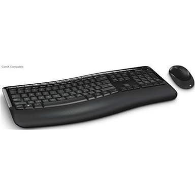 Microsoft Comfort Keyboard 5050 PP4-00019 Tastatur og mus, Trådløs, Tastaturoppsett EN, USB, Svart, Nei, Trådløs tilkobling Ja, Mus inkludert, Engelsk, Numerisk tastatur, 829 g