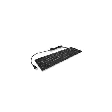 keysonic Vanntett silikonbelagt tastatur KSK-8030IN Standard tastatur, Storbritannia, kablet, svart