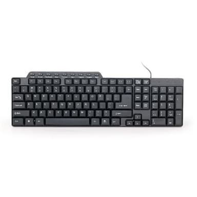 Gembird KB-UM-104 Kompakt multimedietastatur USB, Tastaturoppsett USA, svart, 420 g